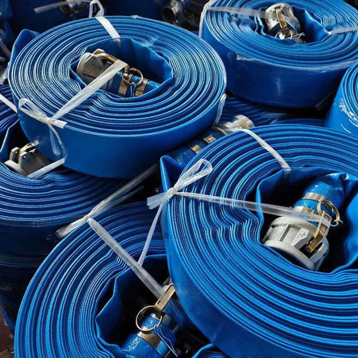 Colored PVC Agricultural Hose Pump Flat Drain Garden Irrigation Sewer Hose