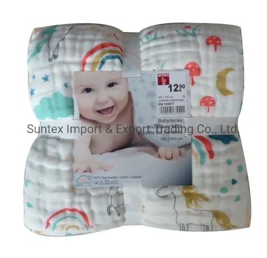 Cotton Muslin Baby Blanket Pre-Washed