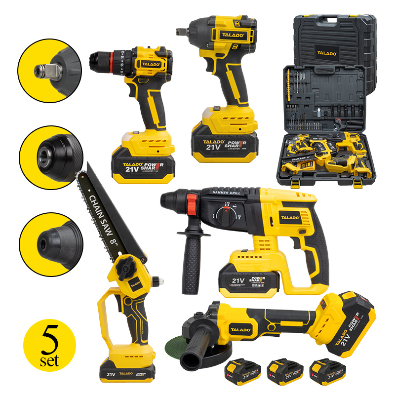Multi-Functional 5 in 1 Power Tools Set for Various Tasks