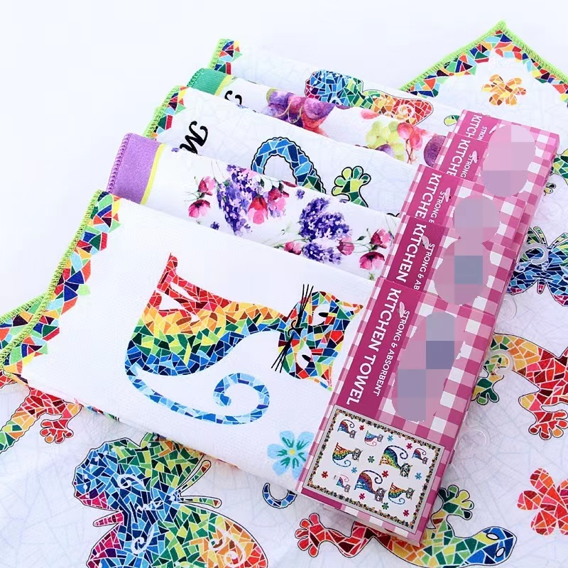Wholesale 45*45cm White Plain Linen Cotton Kitchen Placemats Set Dish Tea Towels Napkin Mouth Cloth with Absorption