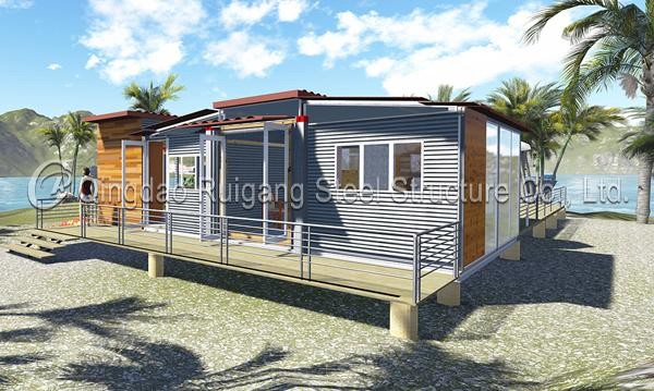 Low Cost Fast Build Prefabricated Movable Container House with 2 Bedrooms and Toilet