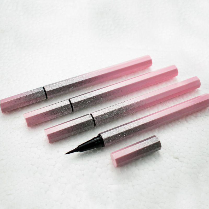 OEM Pink Star Shaped Non Halo Dyeing Waterproof Durable Dry Cool Black Eyeliner
