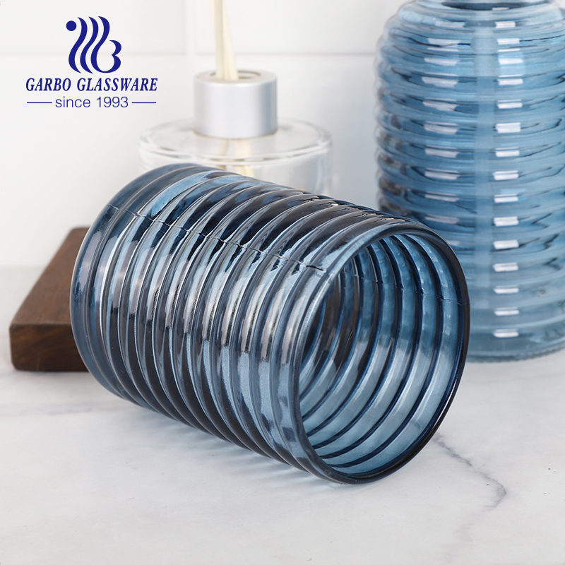 Custom Bathroom Accessories 3 PCS Glass Bottle Dish Cup Glass Bathroom Set