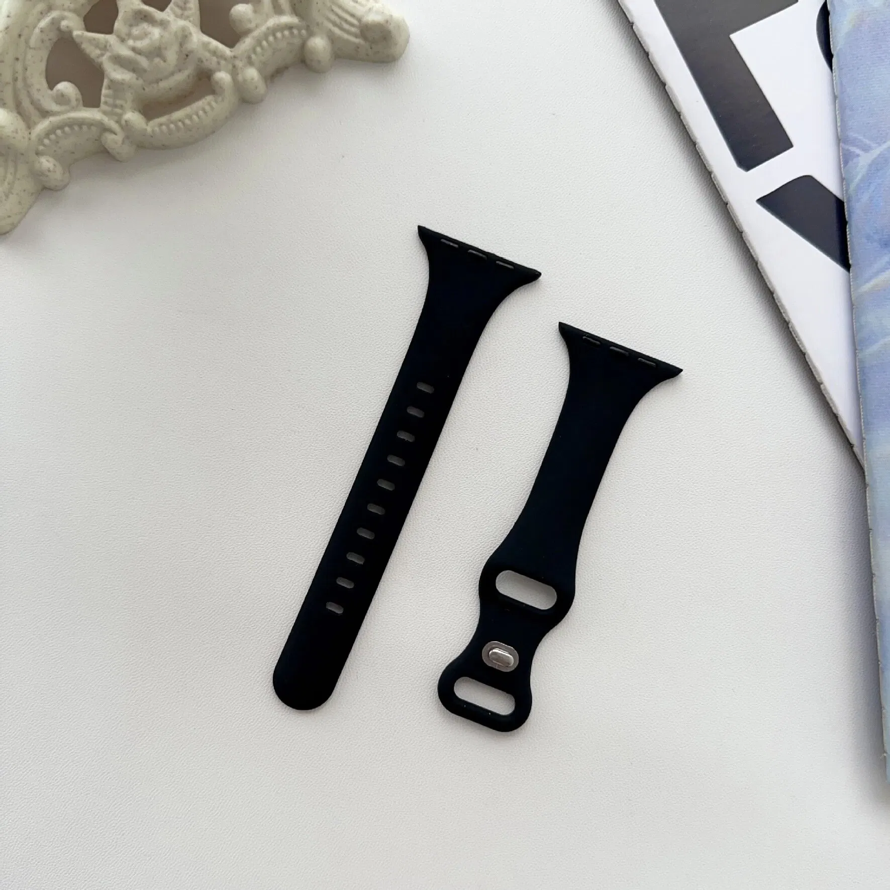 Soft Silicone Waterproof Replacement Wristband Sport Strap Band for Apple Watch Series 10 9 41mm 42mm 46mm 45mm