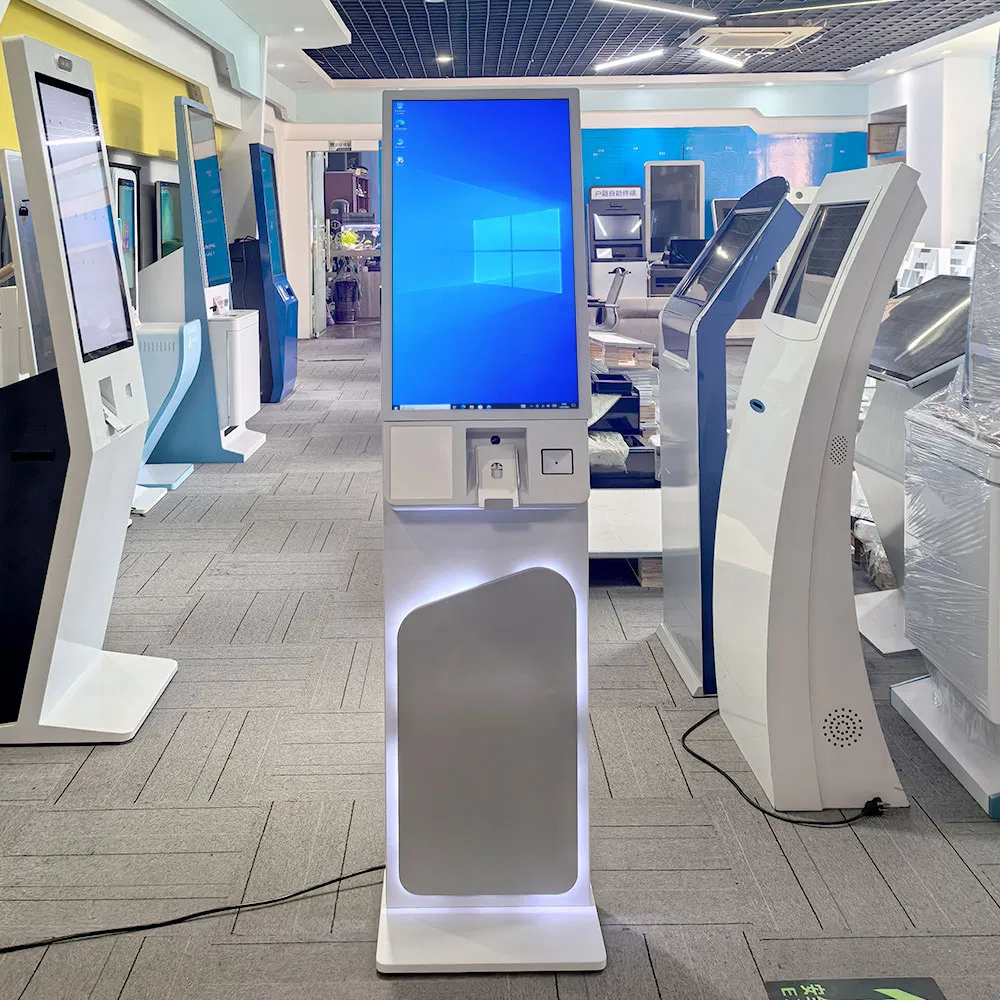 Floor Type Coffee Shop Self Service Kiosk 27 Inch Qr Code Payment