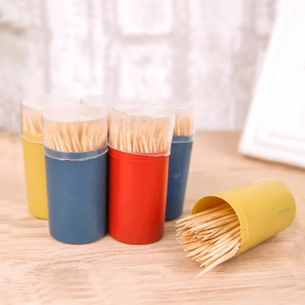 Plastic Bottle Packed Biodegradable Bottled Bamboo Toothpicks in Bottle