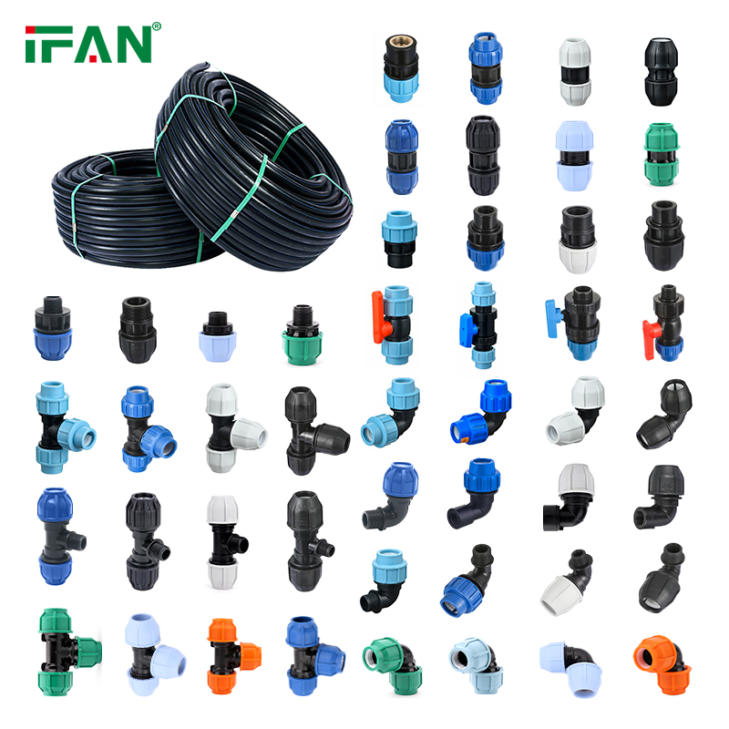 Ifan Factory Custom Irrigation PP Compression Fittings Pn16 Quick Connecter 20-110mm HDPE Fitting