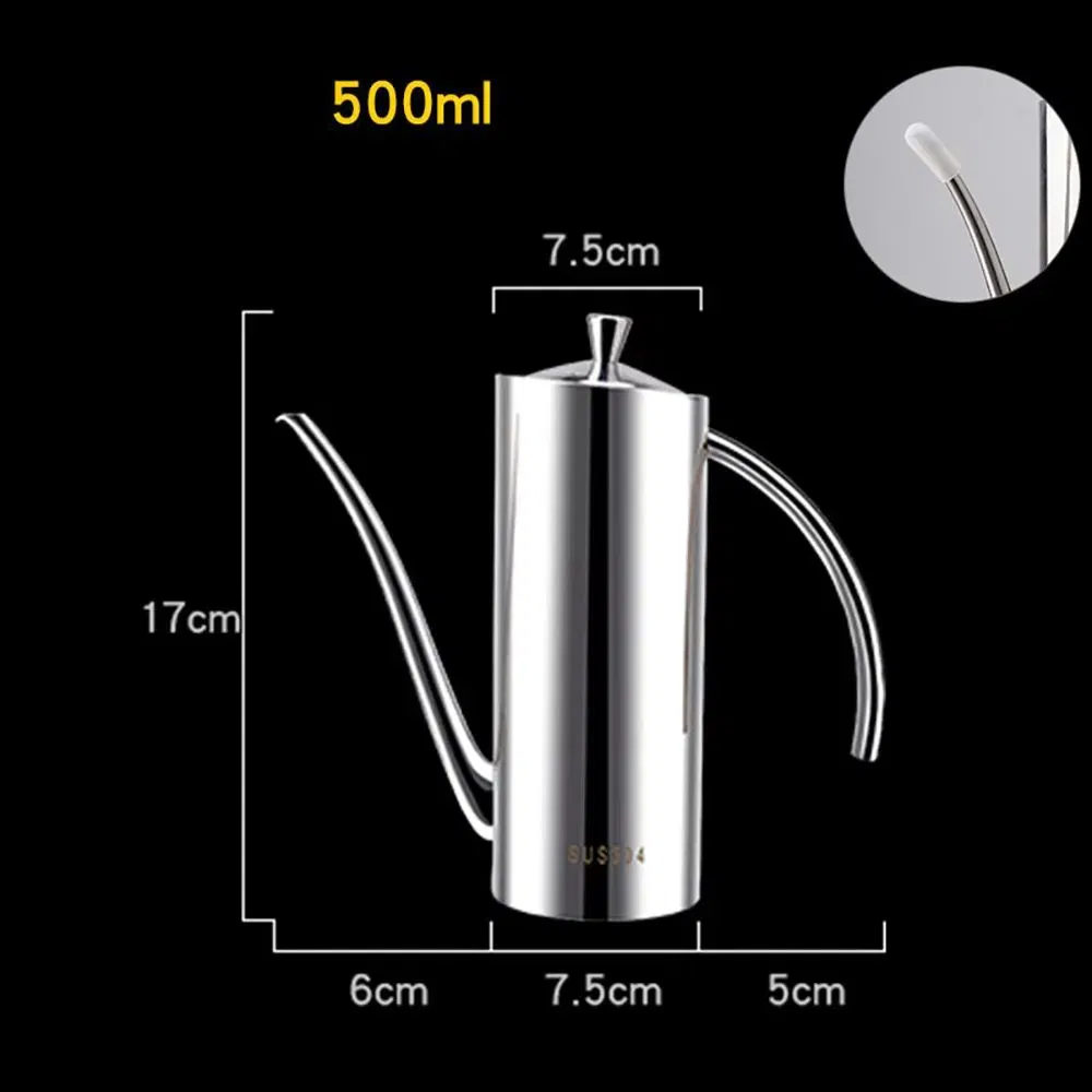 Stainless Steel Olive Oil Dispenser with Drip Free Spout Wbb25569