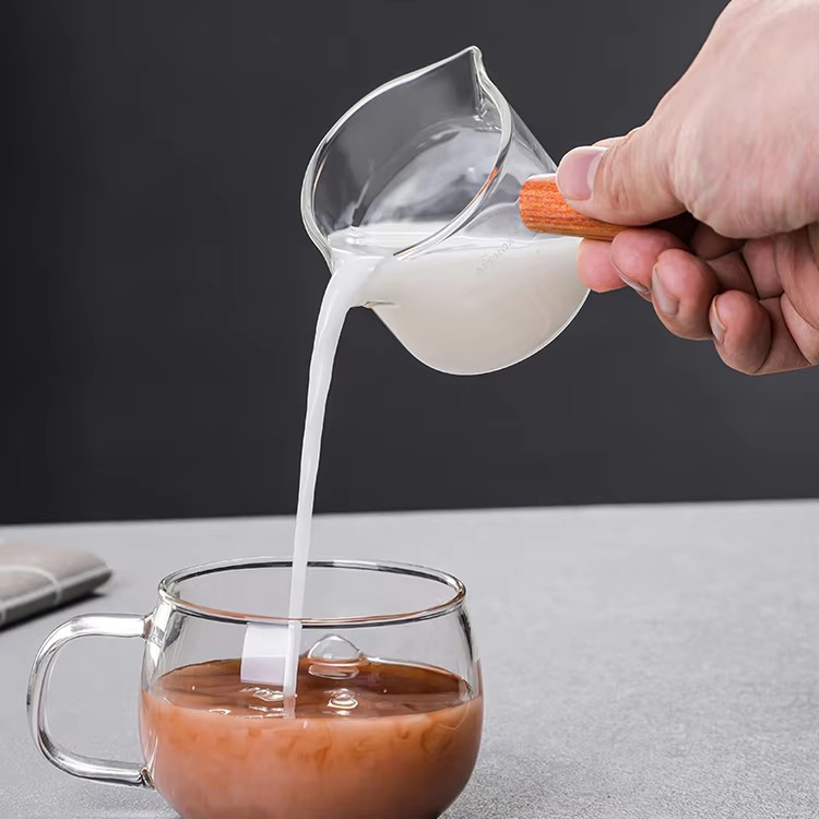 Двухрожковый мерный стакан для эспрессо и молока, 75 мл