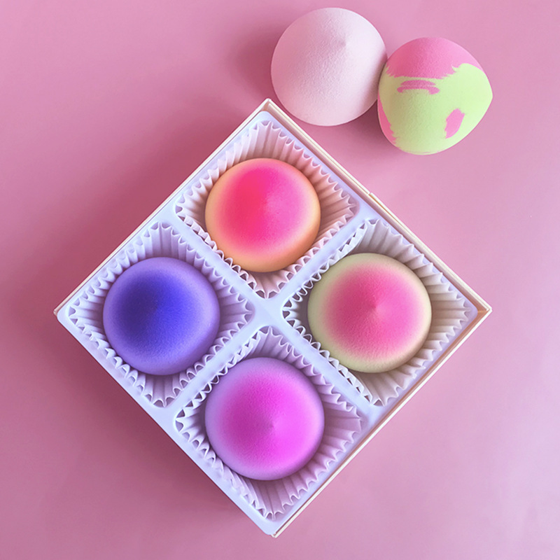 Super Soft Peach Marshmallow Makeup Sponge & Pink Mochi Blender Sponge Single Packaging Custom Logo Beauty Sponge Blender