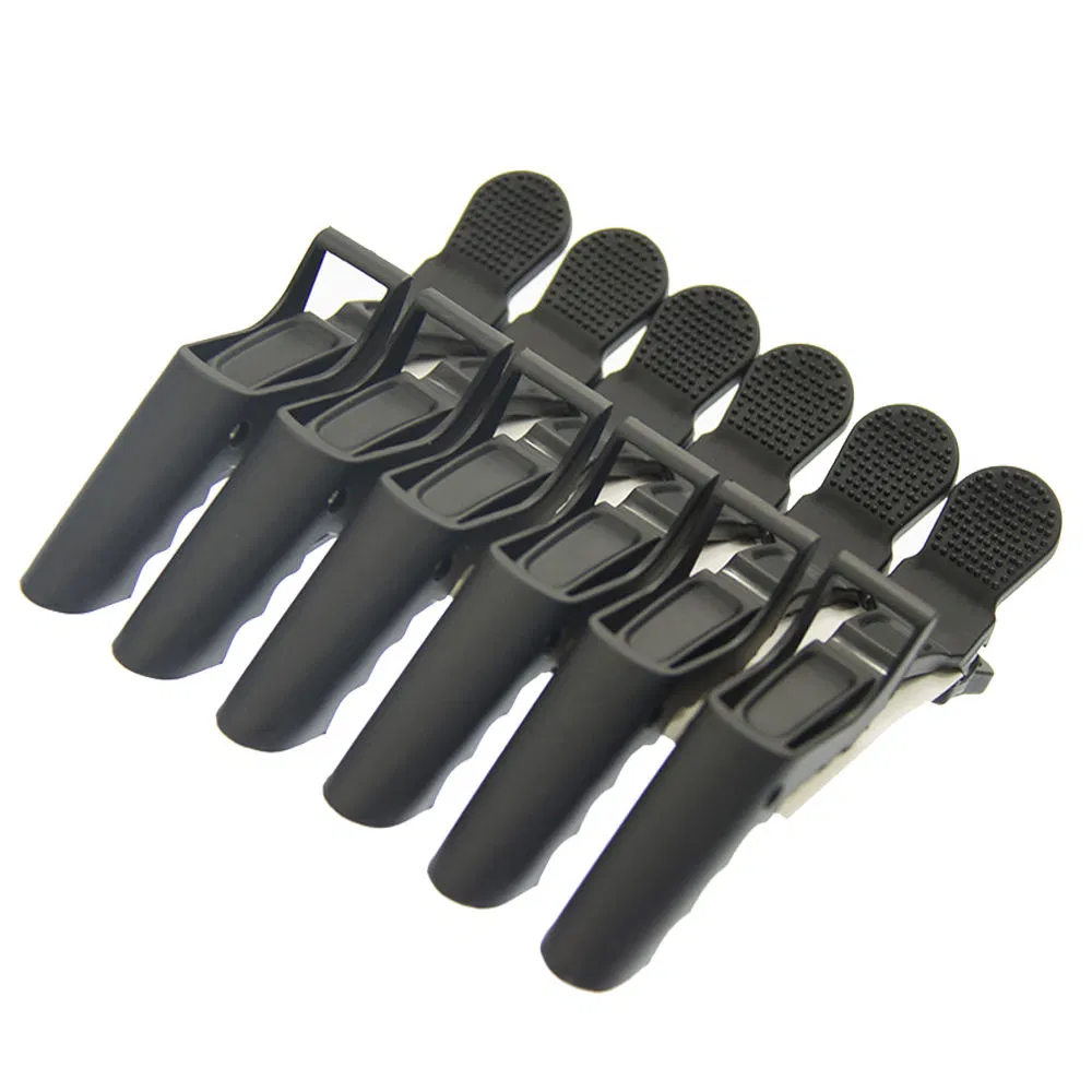 Professional Salon Barber Alligator Rubber Hair Sectioning Clips No Slip Crocodile Clip with PVC Packages