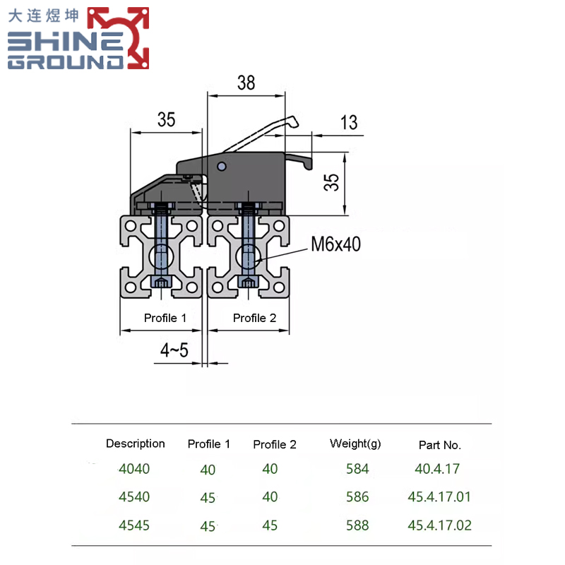 Nice Aluminum Profile Wholesale Hardware Supplier Handle Lever Lock