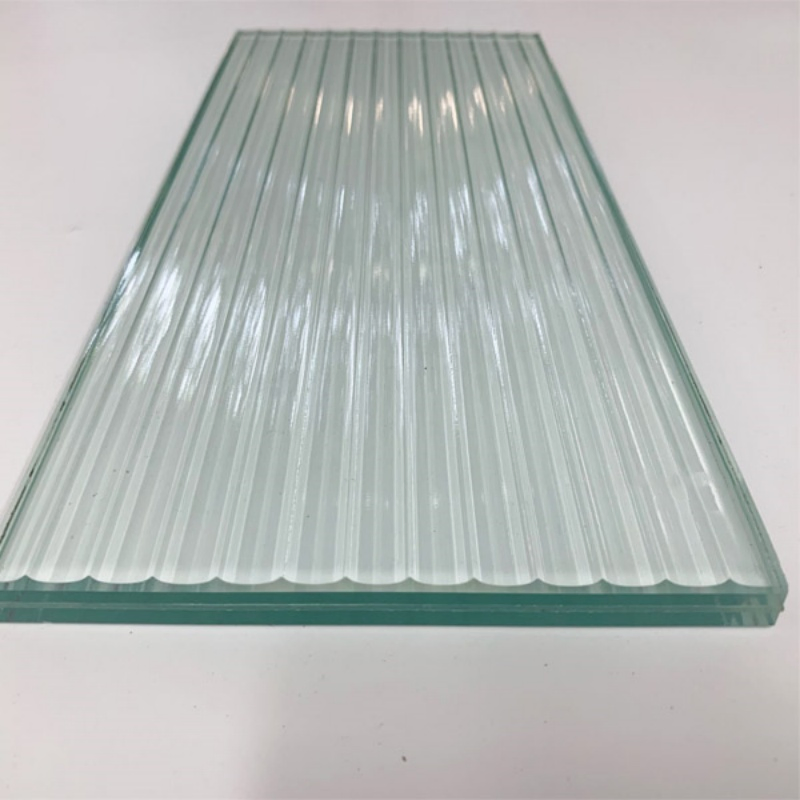 Customize 6mm Clear Tempered Fluted Glass for Window Door Partition Railing Glass Decor
