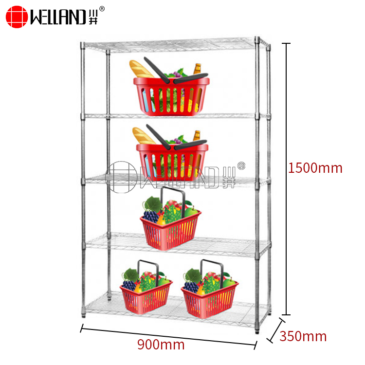 Best Quality Silver 5 Shelf Indoor Garden Flower and Plant Display Metal Storage Rack