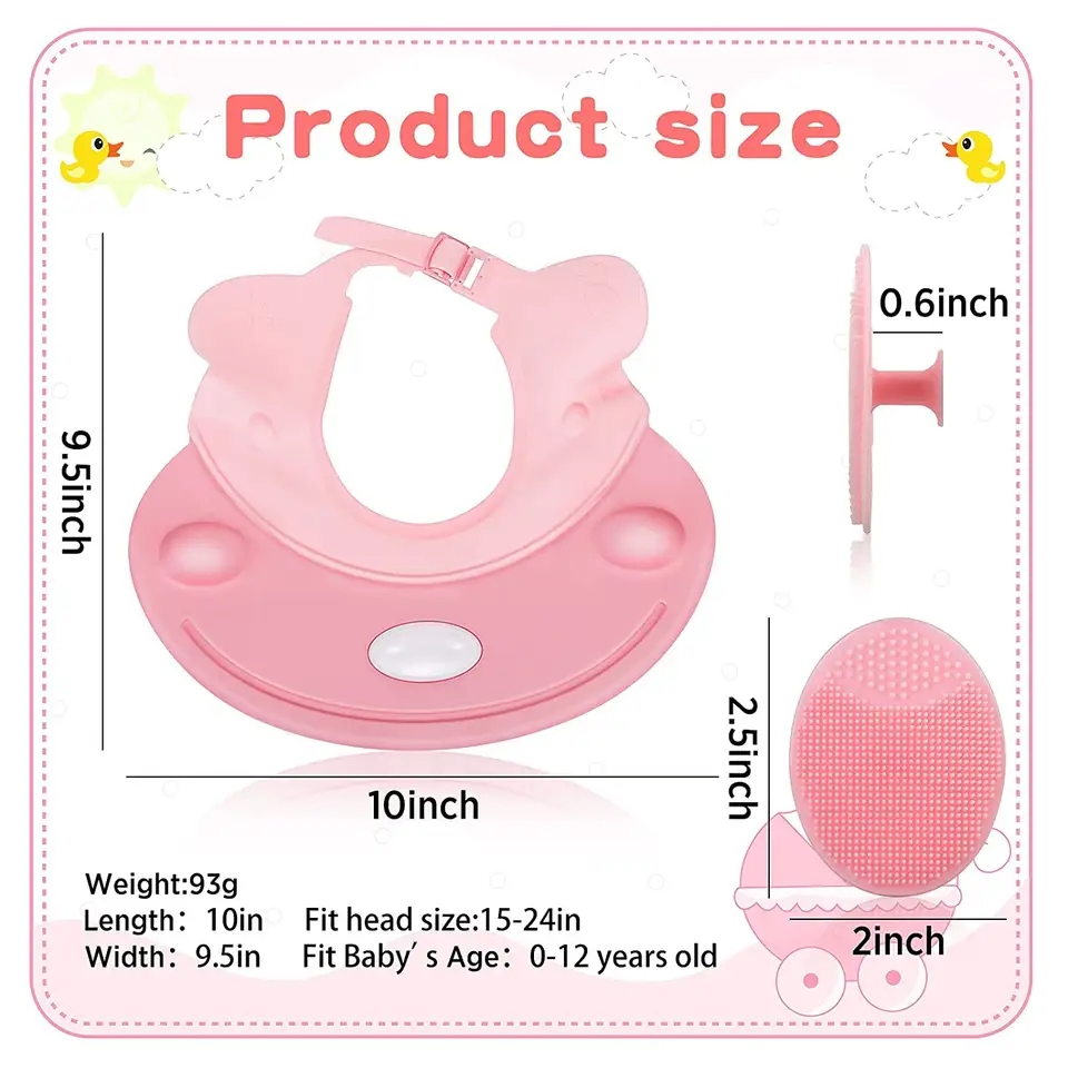 Baby Shower Cap Bath Cap Hat Visor for Kids Toddler Washing Hair