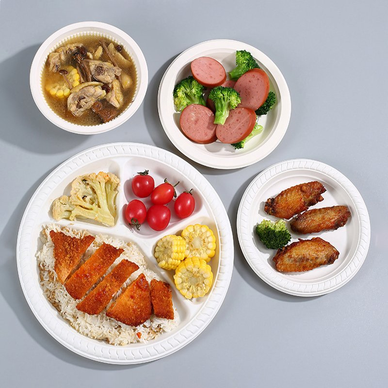 Compostable Tableware Custom Disposable Biodegradable Food Cornstarch Plate