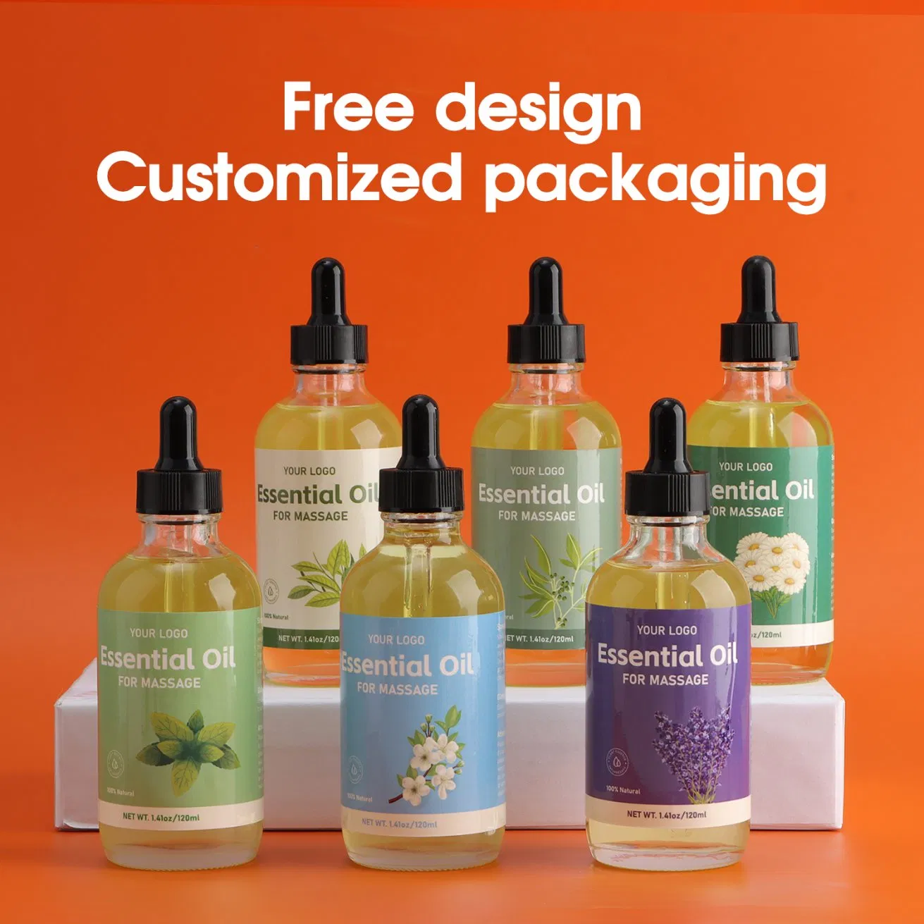 100% Pure Soothing Massage Oil with Essential Oils for Energy Recovery