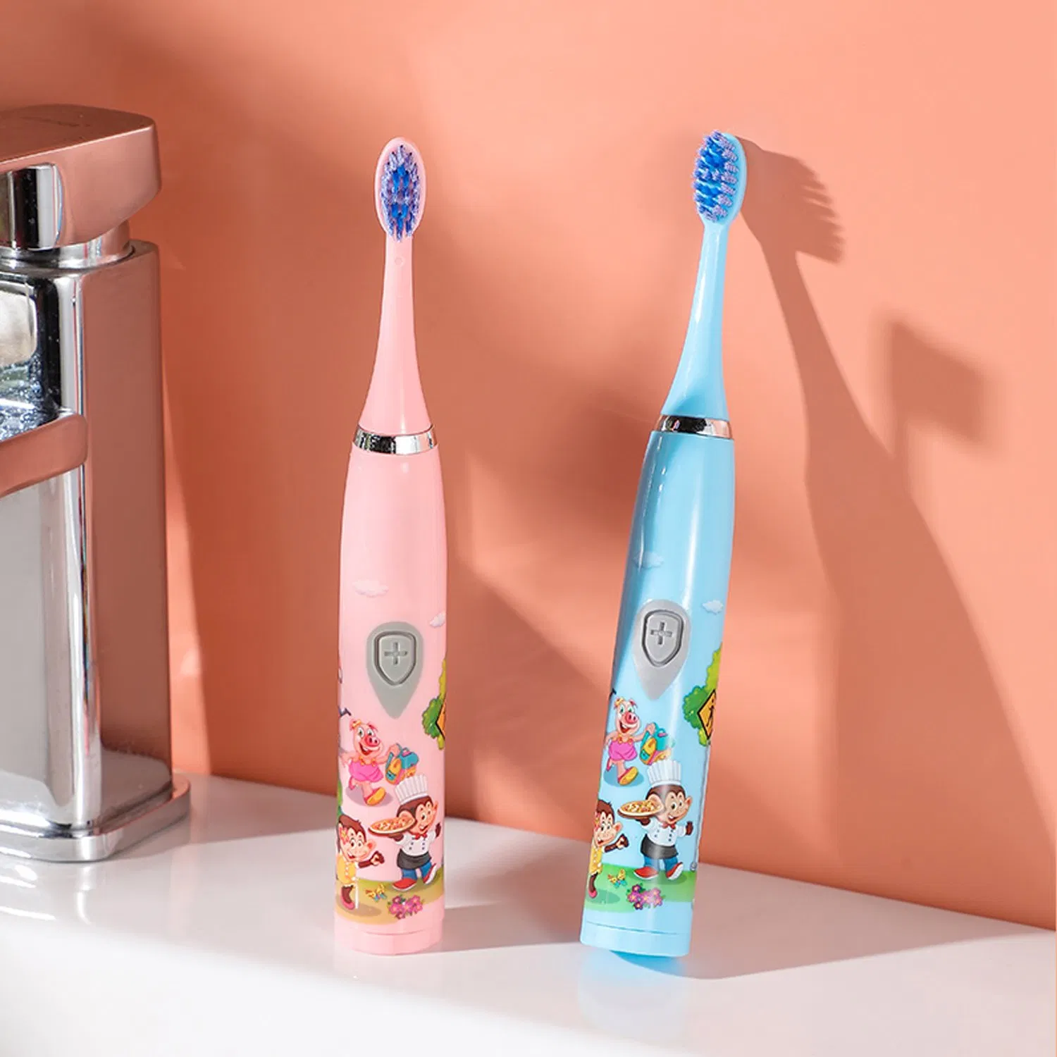 Waterproof Replaceable Brush Head Deep Clean Kids Battery Powered Toothbrush
