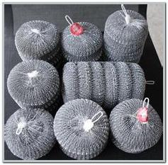 Металлическая сетчатая мочалка для чистки кастрюль