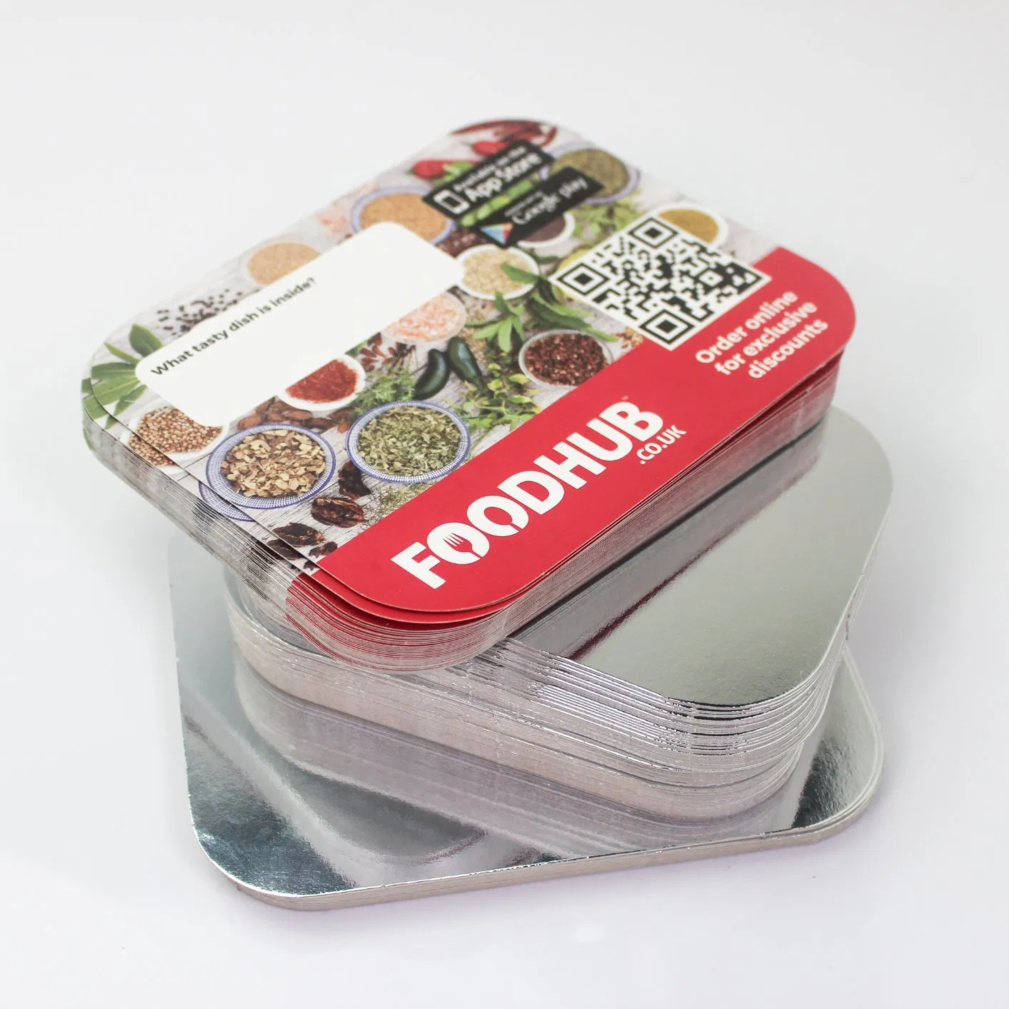 Aluminium Foil Containers Laminated Paper Board Lids Covers