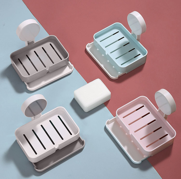 Bathroom Vanities Storage Holders Adhesive Storage Racks Soap Holder Wall Mounted Soap Box Soap Tray