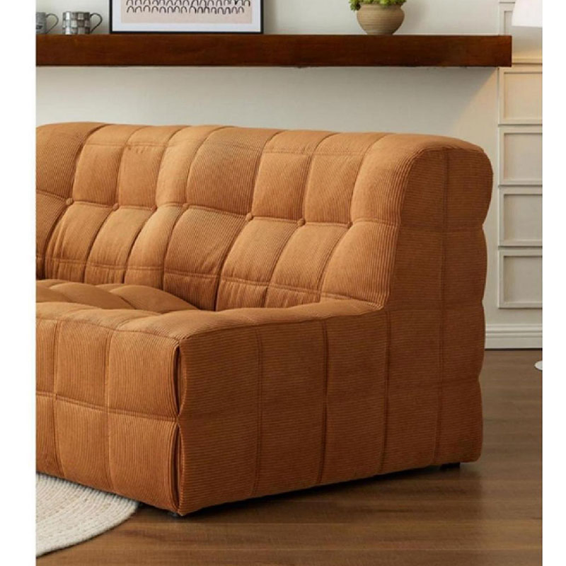 Orthopedic Support Modern Sofa with High-Density Polymer Sponge and Silk-Blend Lamb Wool Cushioning