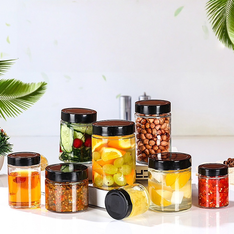 Стеклянная банка 100 мл с логотипом для меда и заготовок