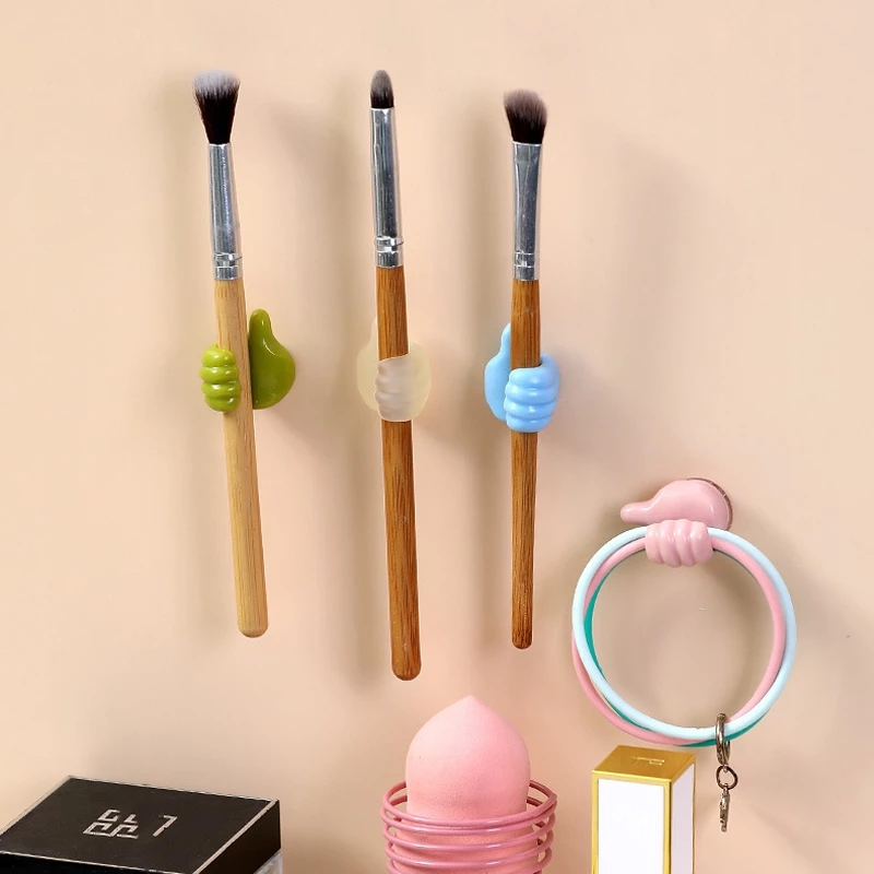 Creative Thumbs up Shape Wall Hook Clip Holder Kitchen bathroom Adhesive Storage Organizer Rack
