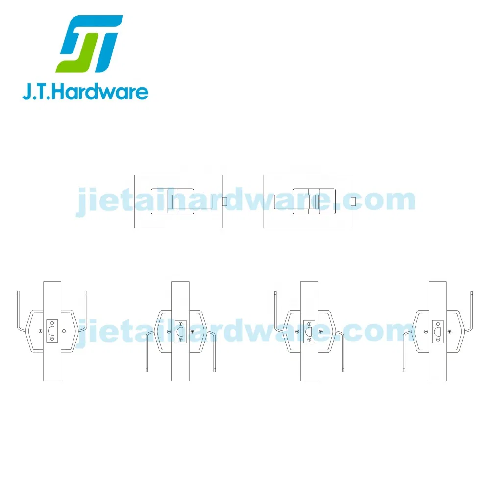 Commercial Hospital Ada Passage Cylindrical Push Pull Latch Wooden Door Handle