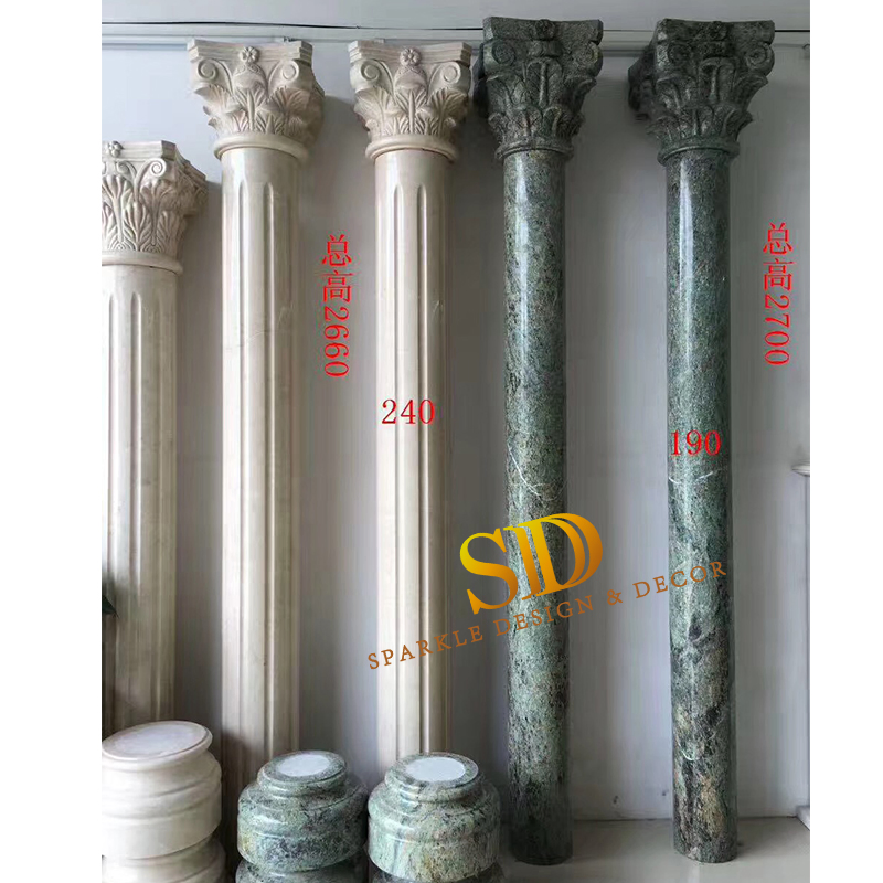 Custom Made Irregular Cone-Shape Italian White Marble Column