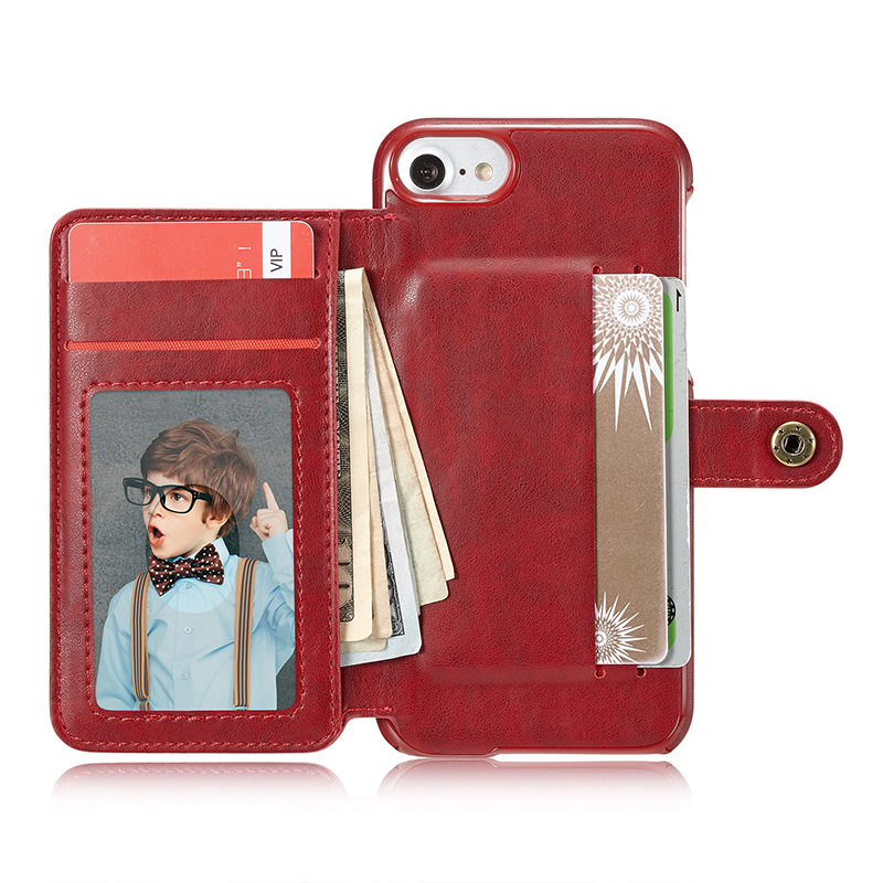 Кожаный чехол-кошелек для iPhone 8 с держателем карт