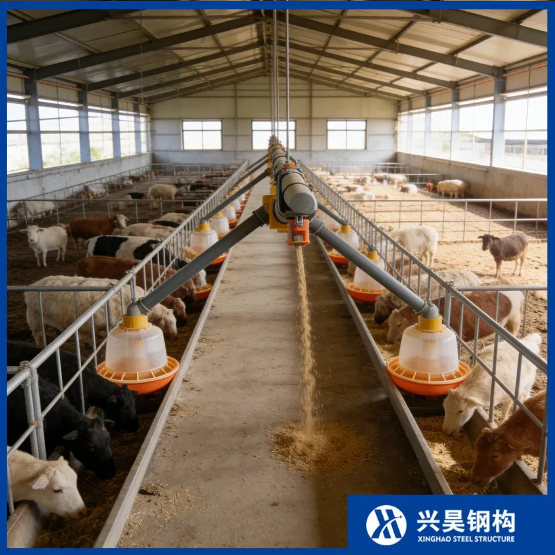 High-Strength Structural Steel Skeleton Prefab/Prefabricated Steel Structure Breeder/Layer/Broiler/Chicken/Cow/Sheep Shed/House