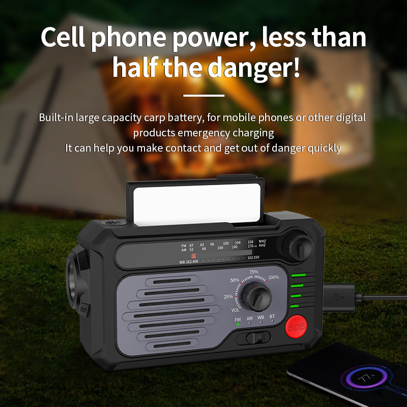 Портативная солнечная радиостанция с ручной зарядкой