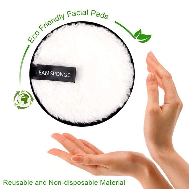 Custom Eco Friendly Reusable Microfibre Makeup Eraser Remover Washable Makeup Remover Pads