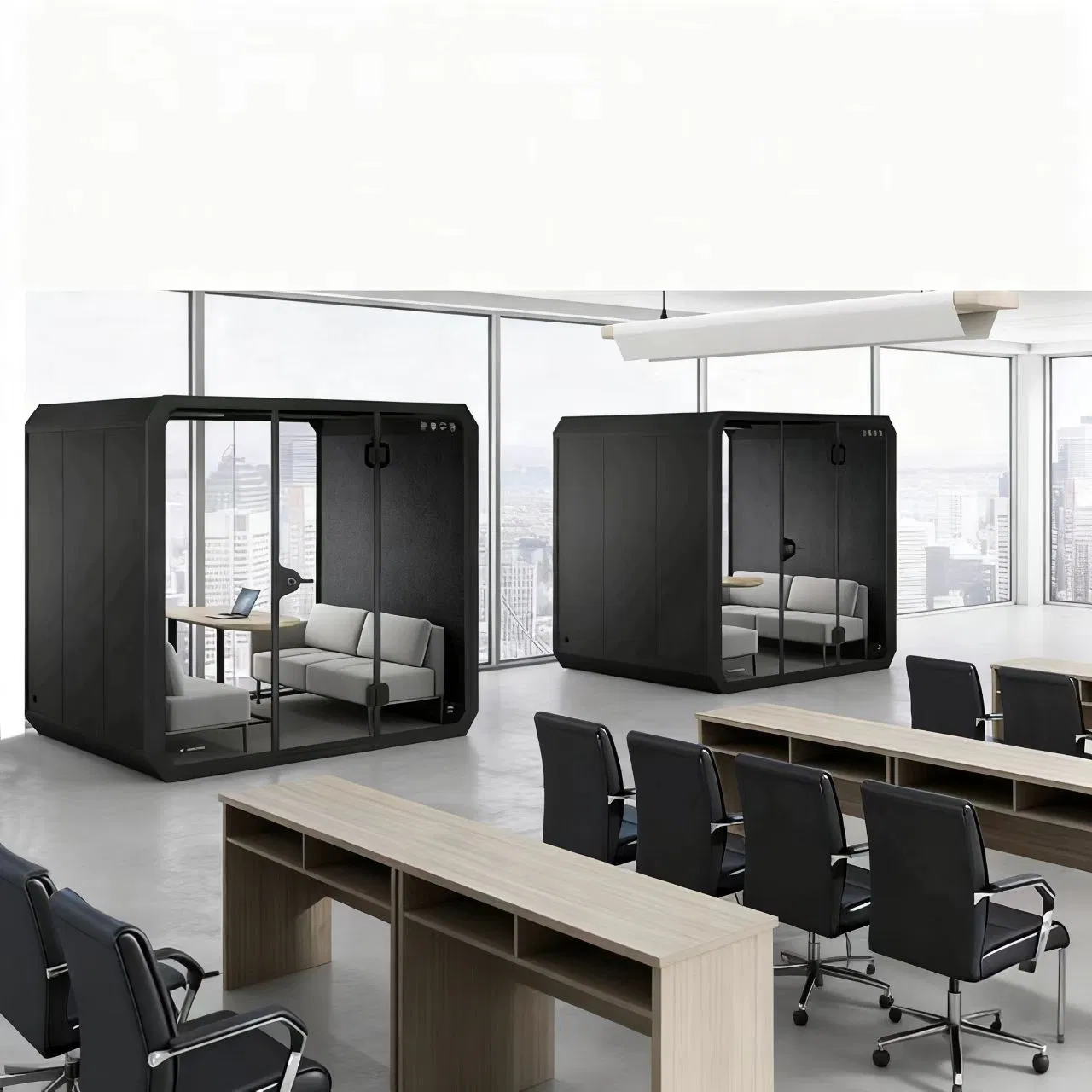 Office Workstation High Back Acoustic Private Public Waiting Area Office Pod