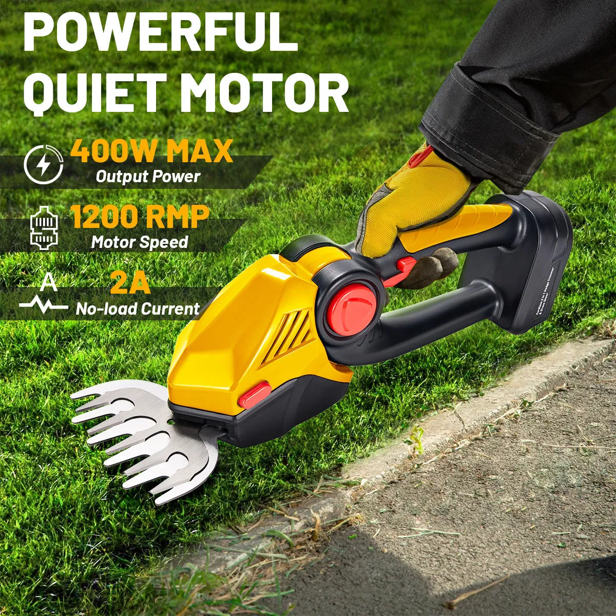 Cordless 21V Mini Handheld Brush Electric Hedgerow Multifunction DIY Grade Battery Powered