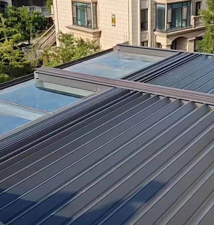 Glass Roof Sun Room Folding Aluminum Alloy Sunshade Canopy