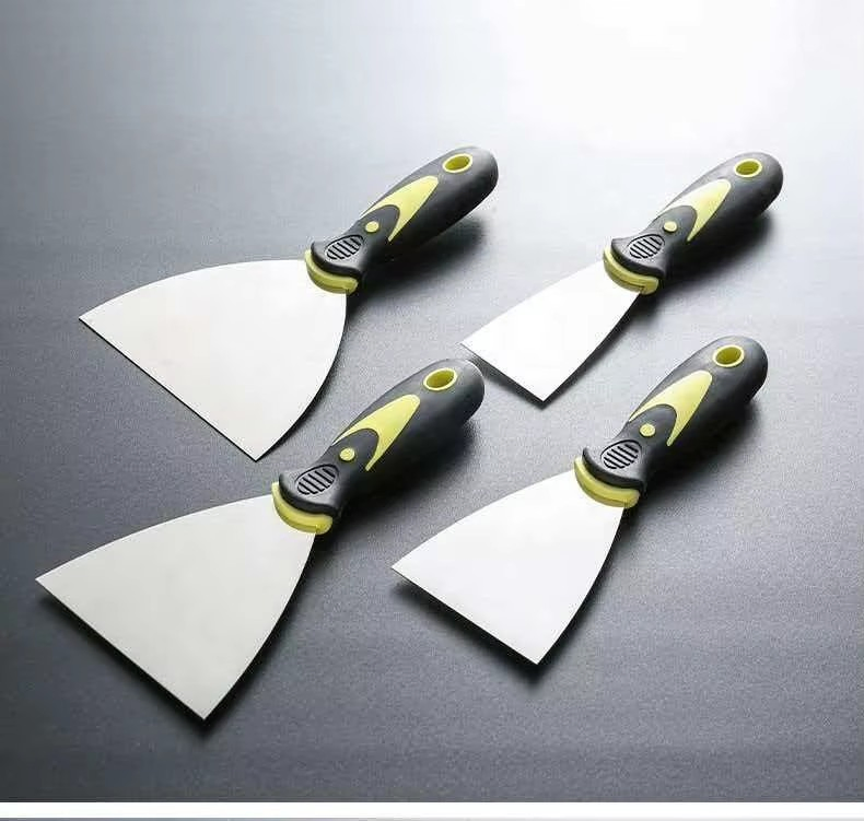 Stainless Steel Blade DIY Putty Knife & Scraper with Anti-Slip Rubber Handle
