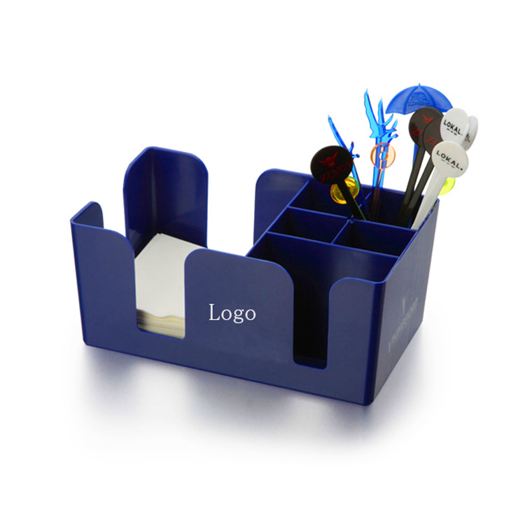 Eco-Friendly Multifunctional Straw Tissue Storage Box Bar Plastic Acrylic Napkin Holder Bar Caddy for Caperdonich Comte Joseph