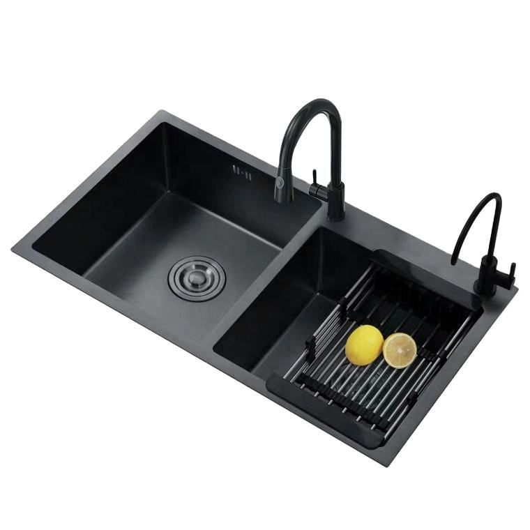 Commercial Black Double Bowl Kitchen Sink Stainless Kitchen Sink