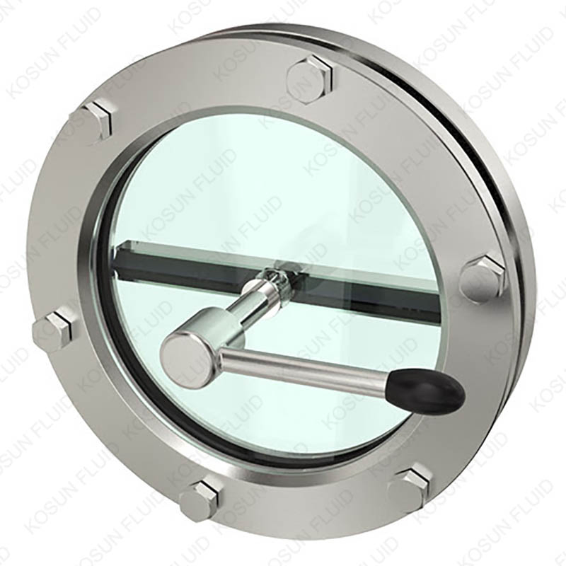 Weld in Union Window Sight Glass with LED Lamp Light