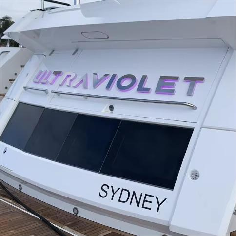 Custom 3D Metal Signage Backlit Illuminated Sign Yacht Signage Logo Backlit