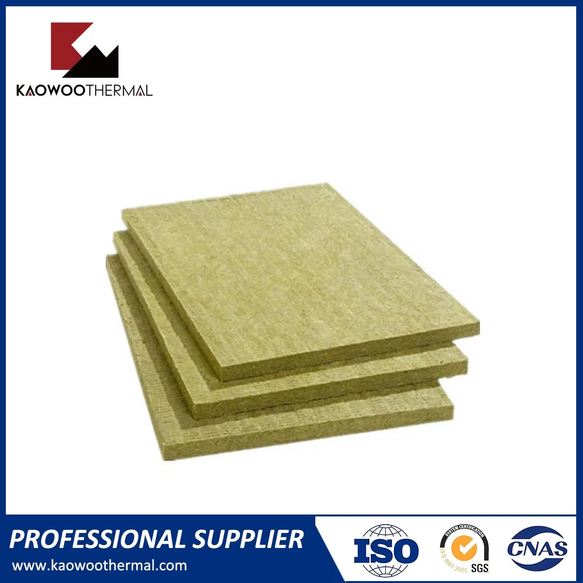 60-150 Kg/M3 25-150mm Thickness Fireproof Insulation Mineral Wool Board Rockwool Board