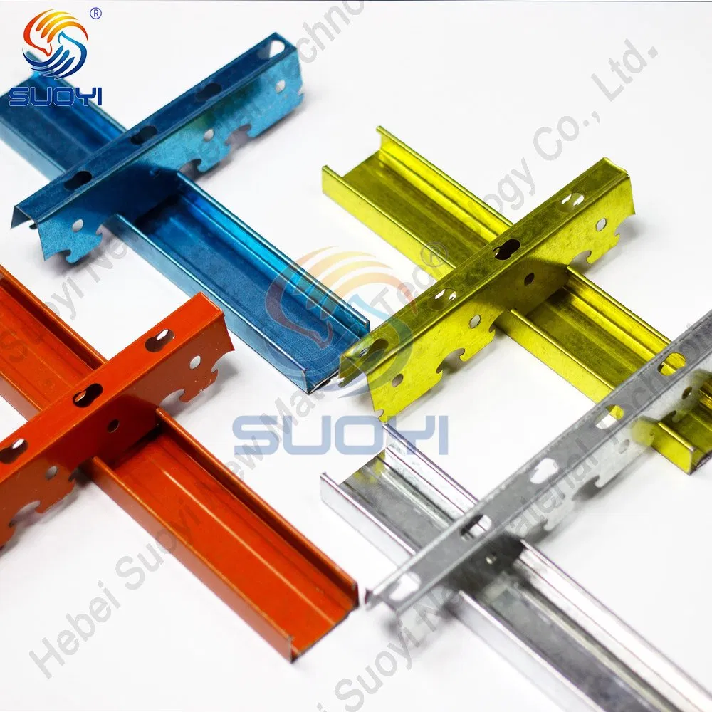 Suoyi Gypsum Board Accessories Colorful Modern Design Light Steel Keel Hot Dipped Galvanized Ceiling Components with Features Cassette Keel