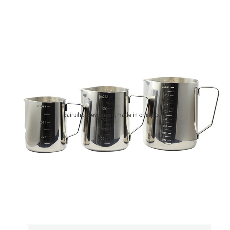 Stainless Steel Barista Black Bag Latte Maker Arab Sharp Spout Frothing Steaming Coffee Jug Milk Pitcher 1156