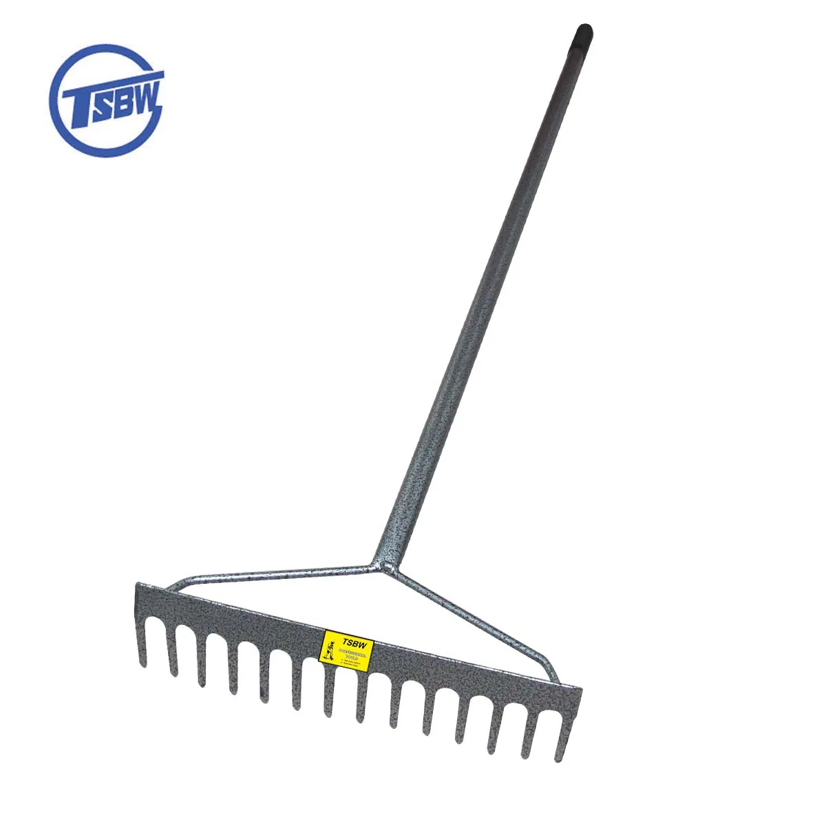 Long Steel Handle Garden Farming Digging Lawn Leaf Metal Rake