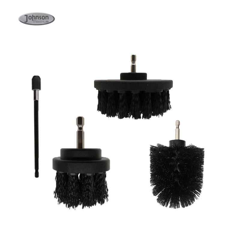 4pack Black Extended Long Drill Brush Power Scrubber Cleaning Brush for Shower Tile Bathroom