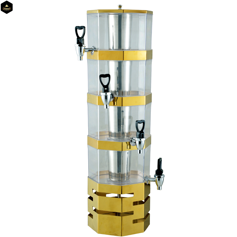 Food Service Products Economy Silver Stainless Steel Ice Tea Drink Container Beverage Dispenser