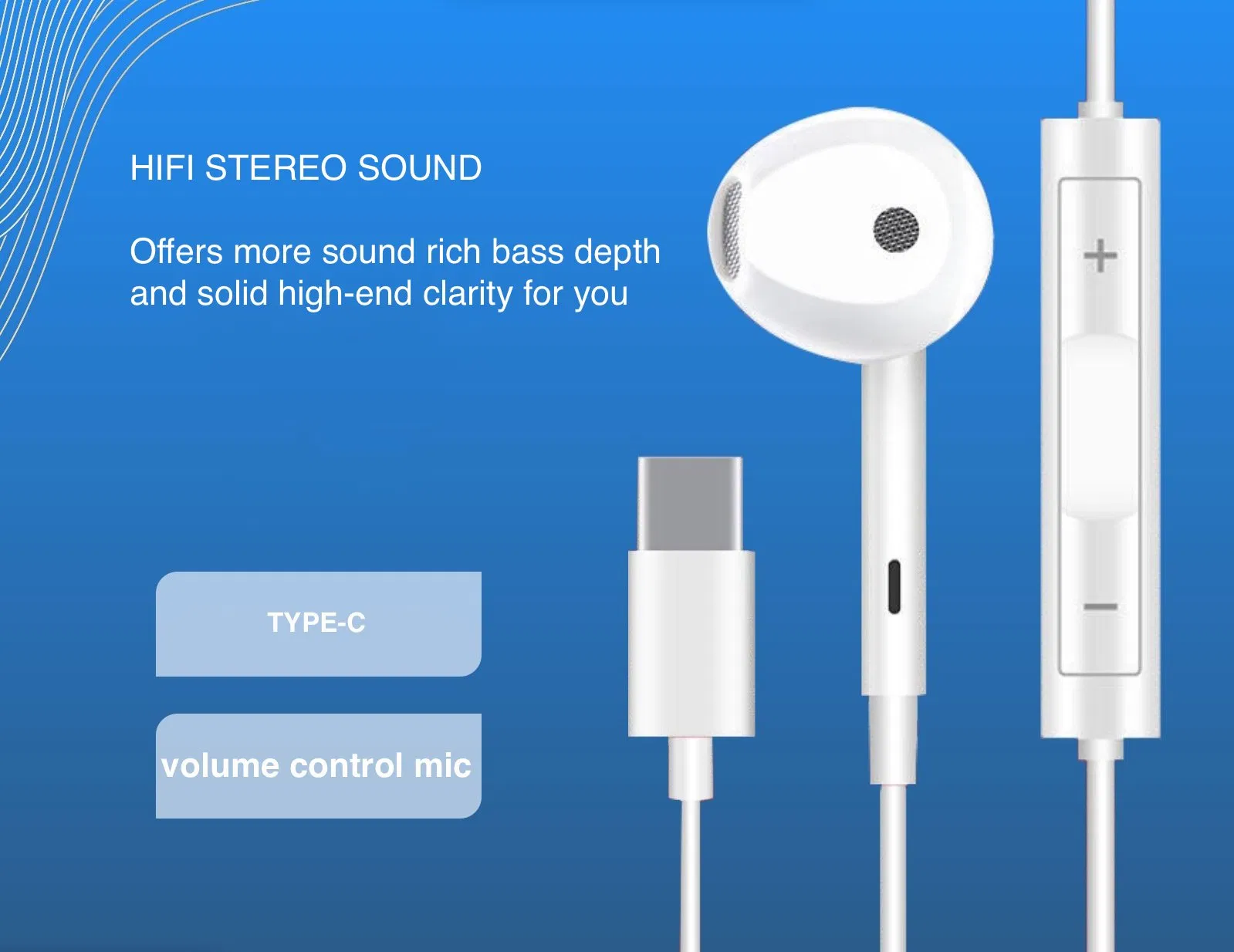 Наушники внутриканальные проводные Type-C SM03