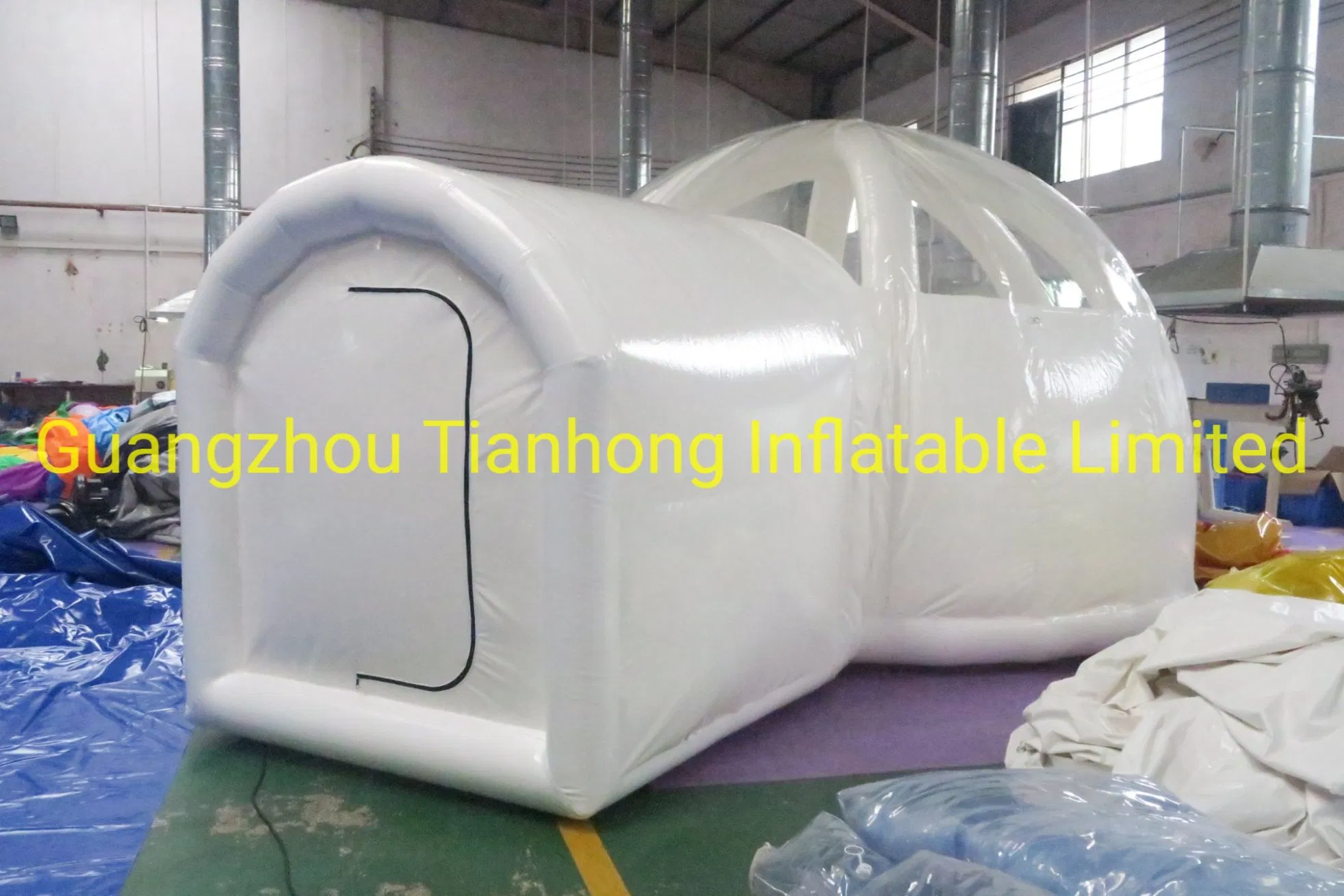 Double Rooms Inflatable Bubble Tunnel Transparent Bubble Tent